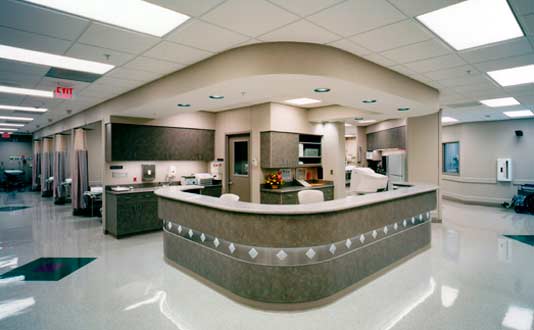 Physician and staff area